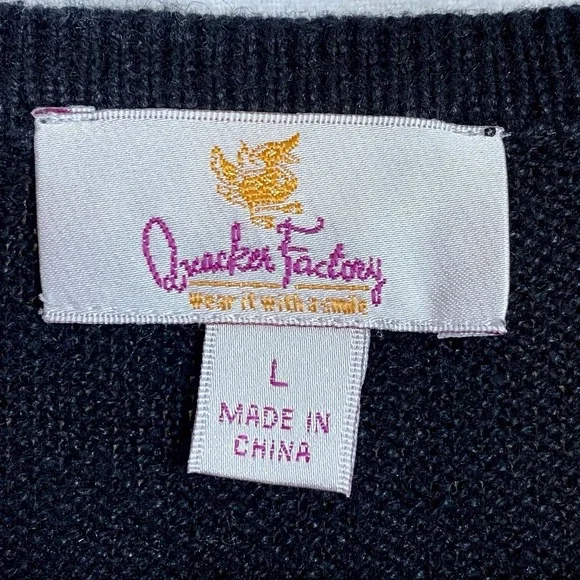 Vtg Large Quacker Factory Sweater Vest Spring Vines Cardinal Teacher Grannycore - Picture 2 of 4